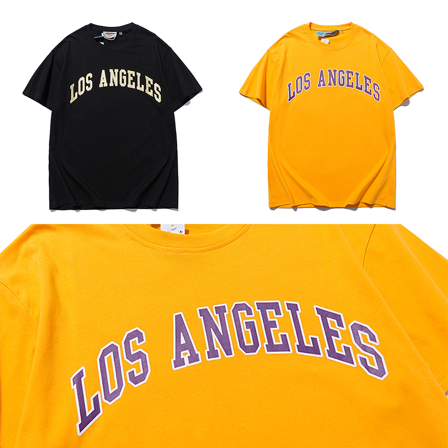 

Fashion loose T-shirt men and women Couple tees Men' Tee FEAR OF GOD double line FOG Los Angeles limited letter printing tops Essentials High Street Short Sleeve, L need look other product