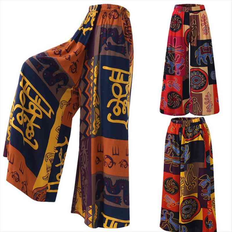 

womens wide leg boho harem pants gypsy hippie indian thailand bohemian palazzo pants smocked waist aladdin trousers shirt, Black;white
