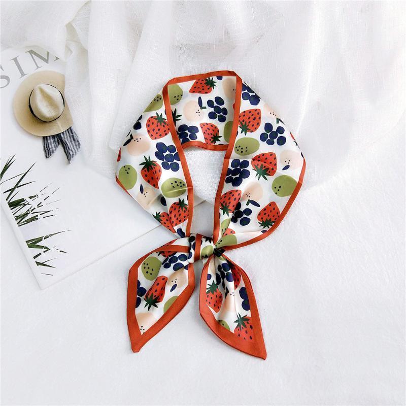 

Scarves Design Dot And Striped Skinny Scarf Women Bag Silk Head Wrist Towel For Ladies Band & Wraps, Blue;gray