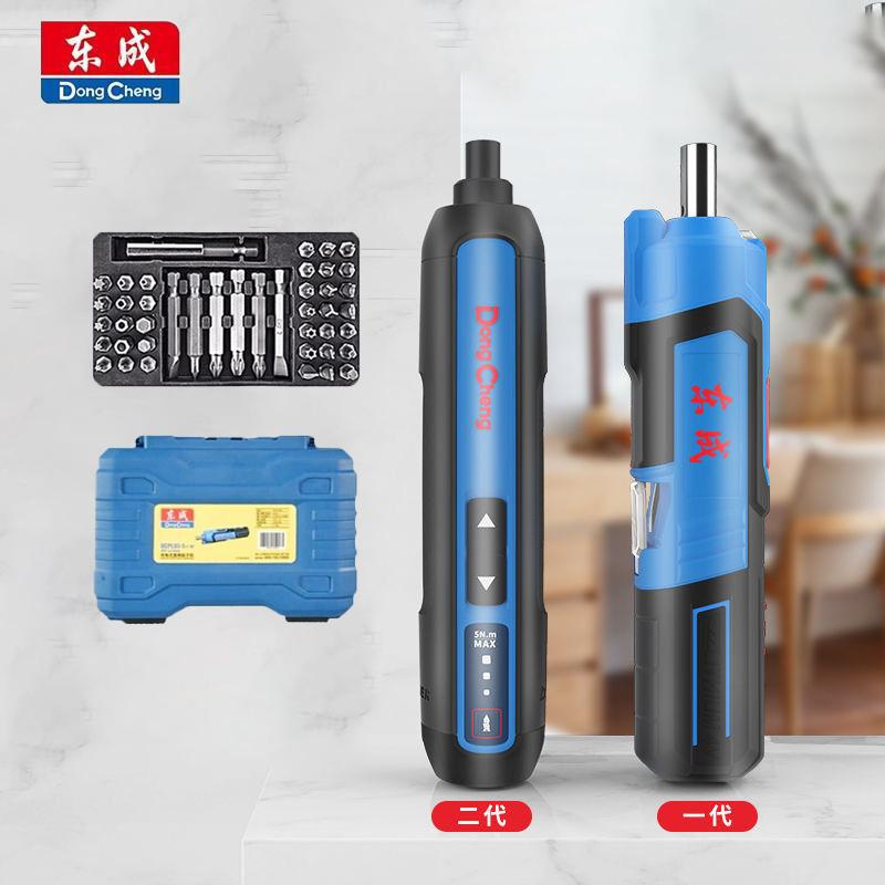 

Professiona Electric Drills DongCheng 4V Mini Electrical Screwdriver Set Smart Cordless Screwdrivers USB Rechargeable Handle With 42 Bit Dri