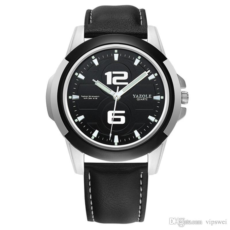 

Fashion sports Quartz Watch Mens Watches Top Brand Luxury Male Clock Business Men waterproof WristWatch Hodinky Relogio Masculino, White dial black strap