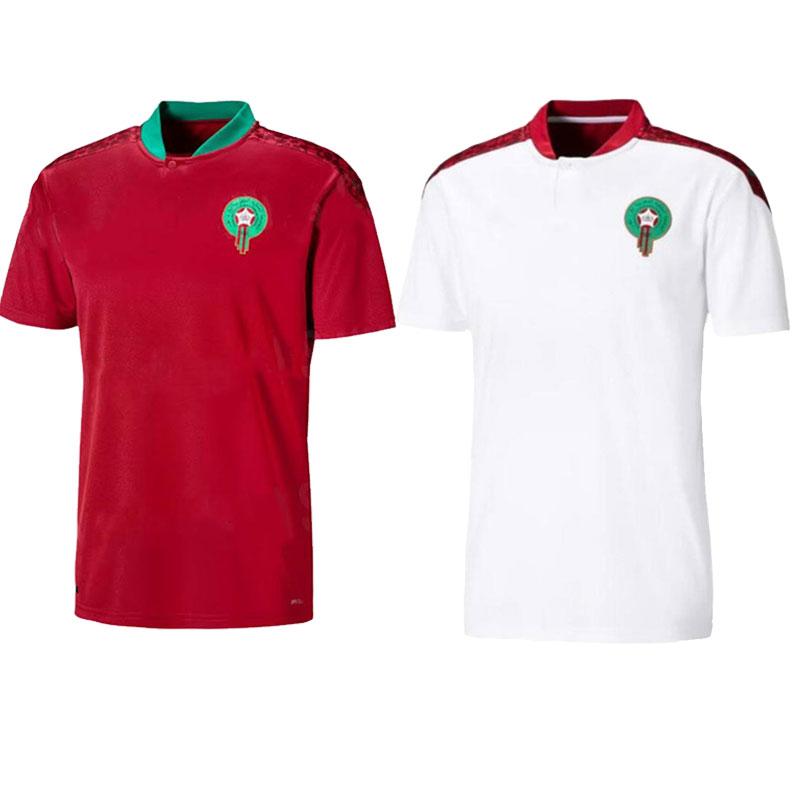 

2021 Morocco soccer jerseys home away 20 21 maillot de foot Ziyech Boufal FAJR Munir Ait Bennasser Amrabat football shirts