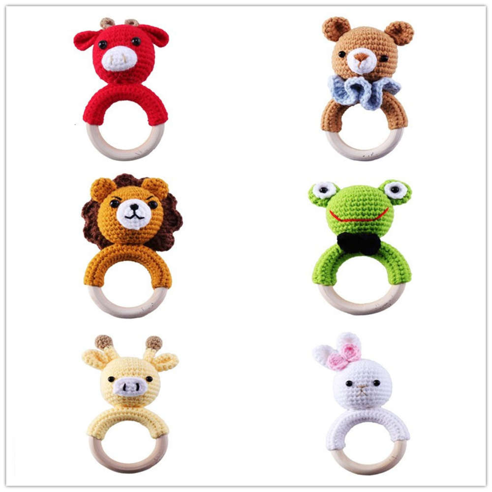

toy Hand woven cartoon animal pacify hand ring baby BB stick early education