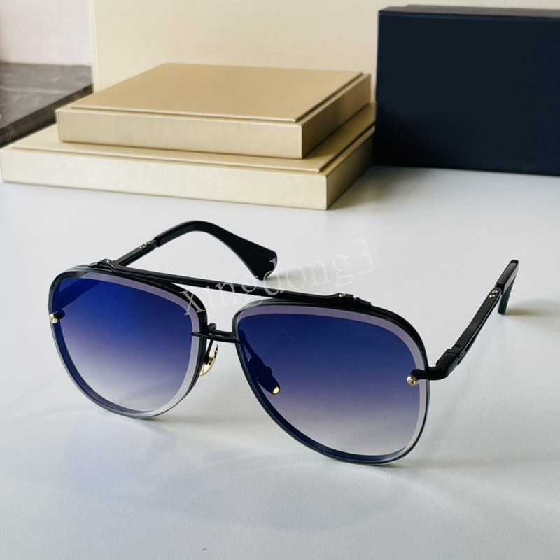 

Top Square Sunglasses Fashion Ladys Designer Gold Glasses New High Quality Sun glasse Metal Frames Grey Gradient Lens 62mm with box