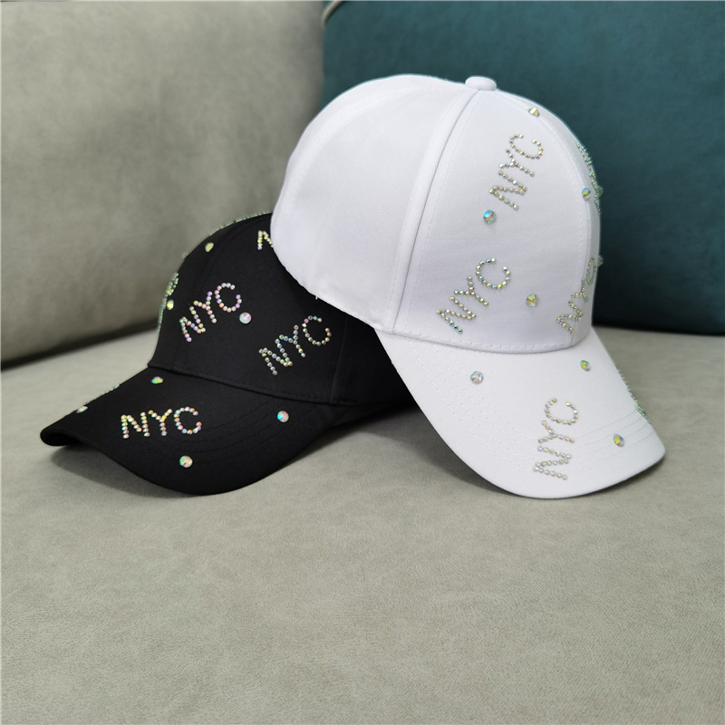 

2021 Diamond letter baseball caps womens summer edition fashion designer hat versatile sports sunscreen hats women duckbill cap jersey face mask, Blue;gray