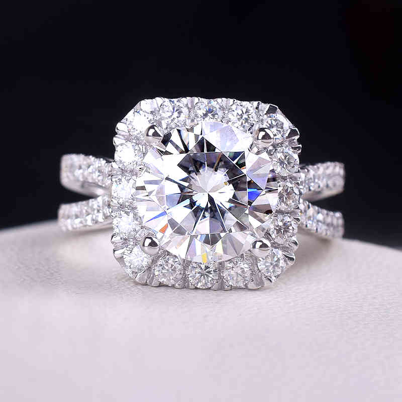 

Rings 100% 14k Gold Ring 1ct d Color Vvs Moissanite Diamond Wedding with National Certificate D006