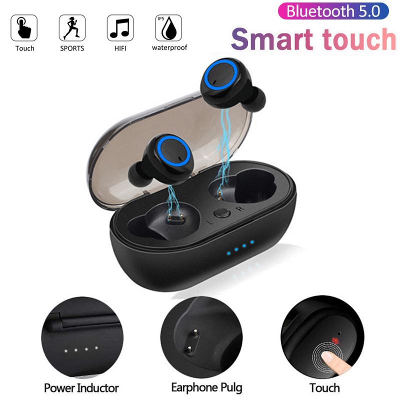 

Headphones & Earphones Y50 Tws Earphone Bluetooth Sport Stereo Earbud Wireless In-ear With Mic For All Smartphone Headsets