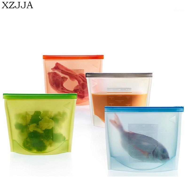 

Storage Bags XZJJA Creative Silicone Vacuum Wraps Kitchen Fridge Fresh Containers Household Tools