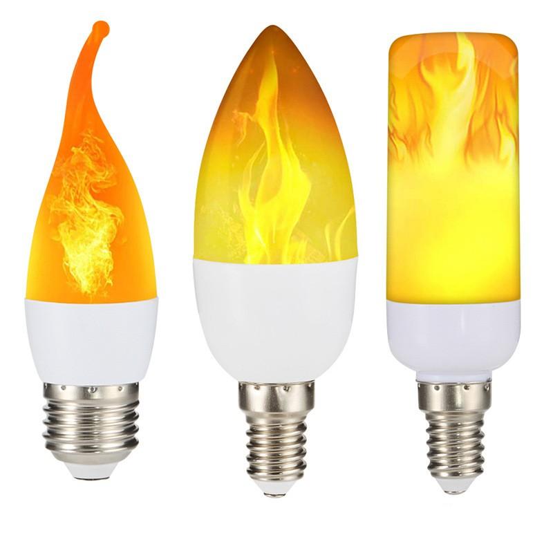 

Bulbs 1pcs Flame Effect Decorative Bulb LED Dynamic Light E12/14/26/27 Creative Corn Simulation Night