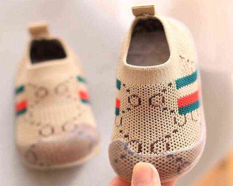 

Kid Sneaker Baby First Walkers Shoes 22 Spring Infant Toddler Shoes Girls Boy Casual Mesh Shoe Soft Bottom Comfortable, Beige