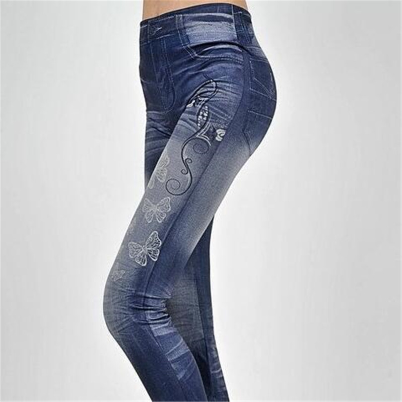 

Sexy Casual Plus Size Trousers Pencil Pants Butterfly Printing Women Stretchy, K341 black