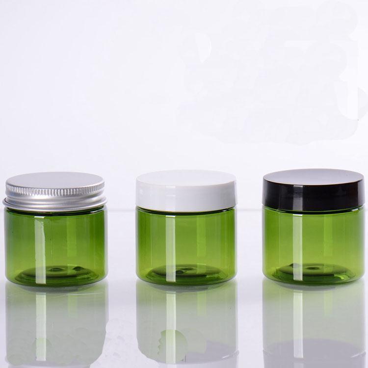 

Storage Bottles & Jars 50G Cosmetic Container Green Plastic Facial Cream Bottle Eye Jar With Inner Pad Screw Cap Hand Wax Refillable