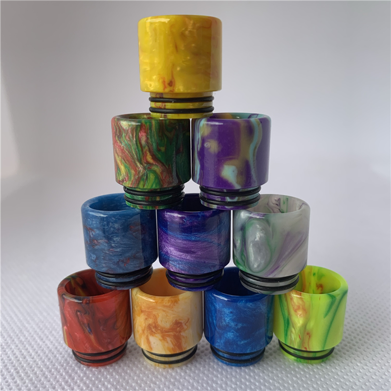 

DHL 810 Thread Resin Drip Tips Ecig Colorful Epoxy Tip For TFV8 TFV12 Big Baby Tank With Candy Acrylic Box Package