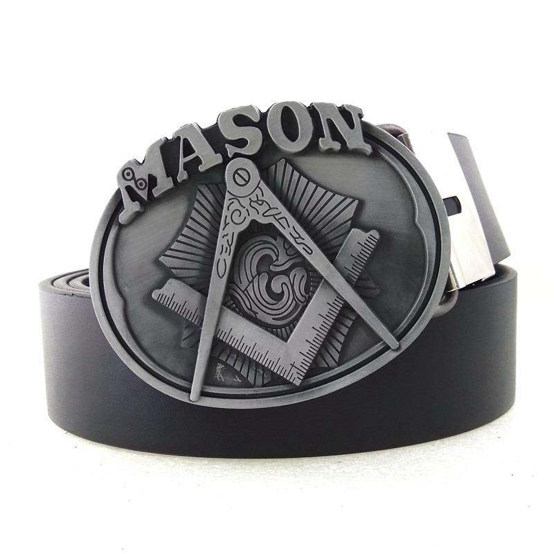 

Belts Black PU Leather Casual Waist Hip Belt For Men With Antique Silver Metal Buckle MASON Western Cowboy Accessories Fashion Gifts, Black;brown