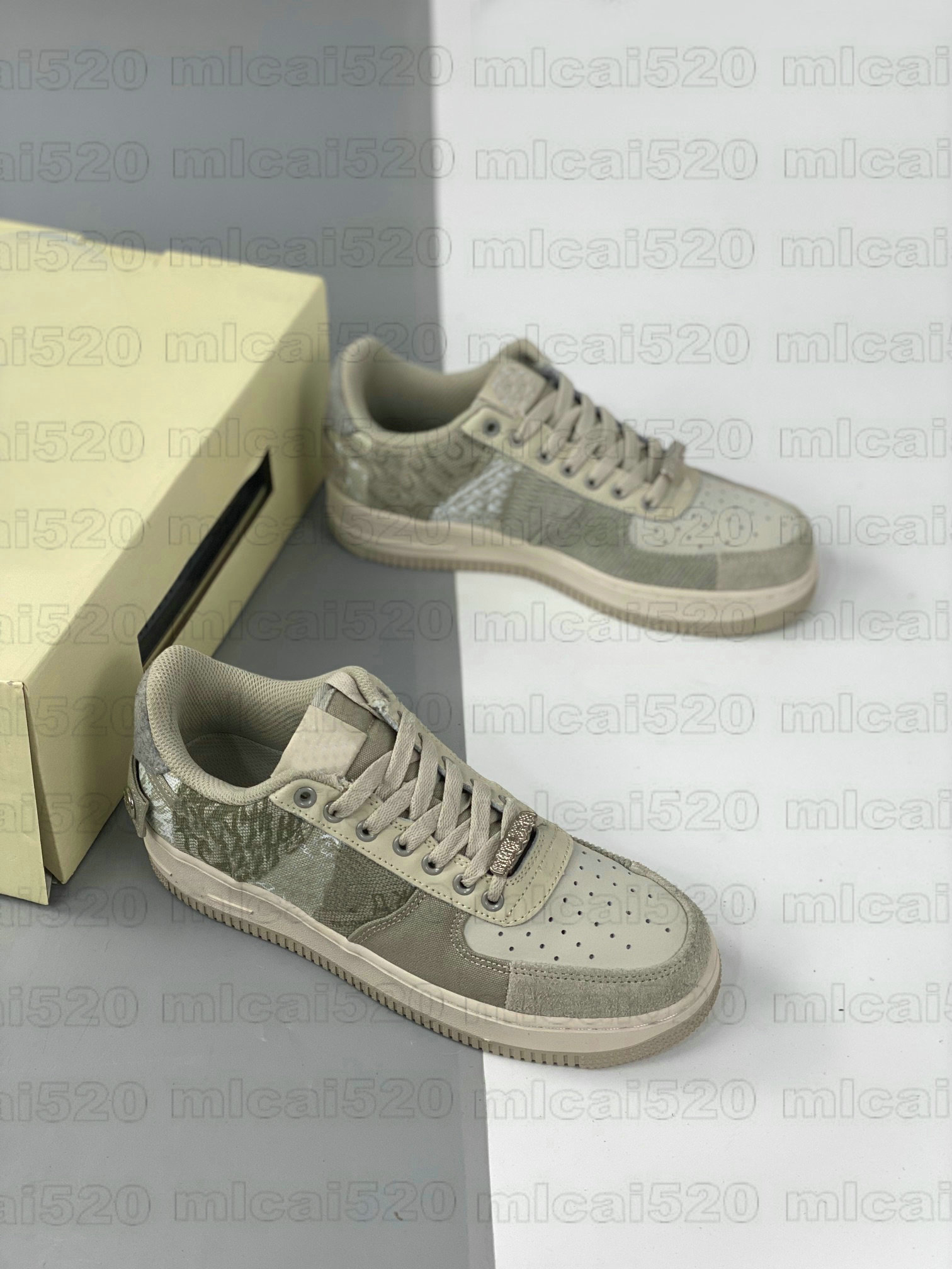 

Travis Scotts x 1 One Low PS CACTUS JACK Canvas Skateboard Shoe Women Mens Designer Forces Trainer Sports Sneakers, Black