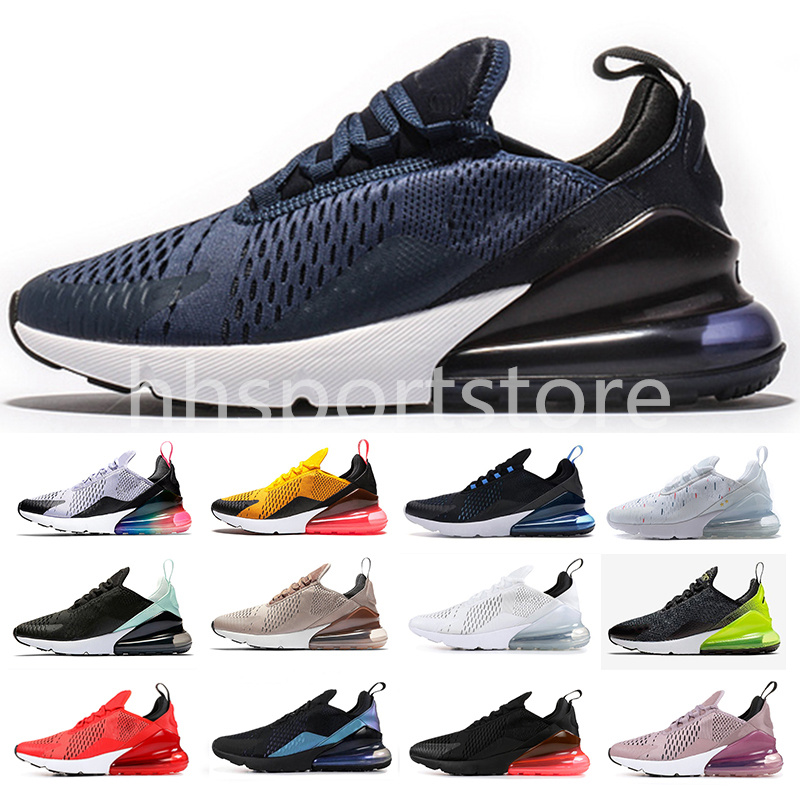 

270 Tennis Running Shoes Men Women Sports Sneakers 270s All Black White Navy Blue Bred Barely Rose Pink Dusty Cactus Light Bone Red Brown Run 27c Trainers Outdoor, Color 15