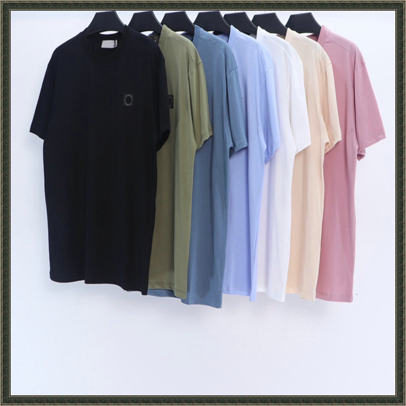 

Mens Clothing Short Sleeve Tees Polos Men T-Shirts Summer Simple Icon High Quality Cotton Casual Solid Color T-shirt Man Fashion Top, White;black