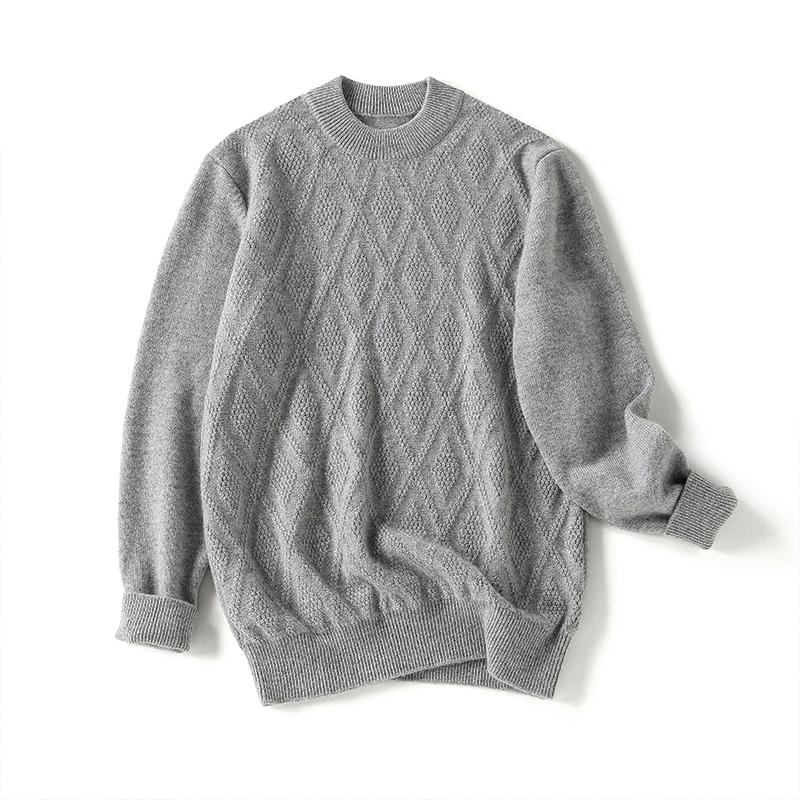 

Men's Sweaters Shuchan Korean Fashion Clothing Men Clothes100% Cashmere Computer Knitted Winter Business Thick Pullovers Sweater Designer, White;black