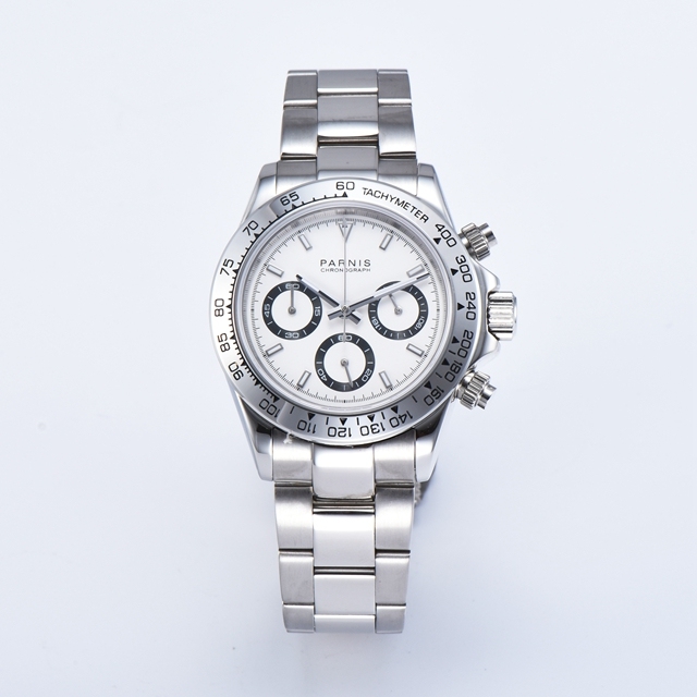 

40mm Man Automatic Watch Steel Bracelet Chronograph Men's Watches Movement Men gift with 2021, Waterproof