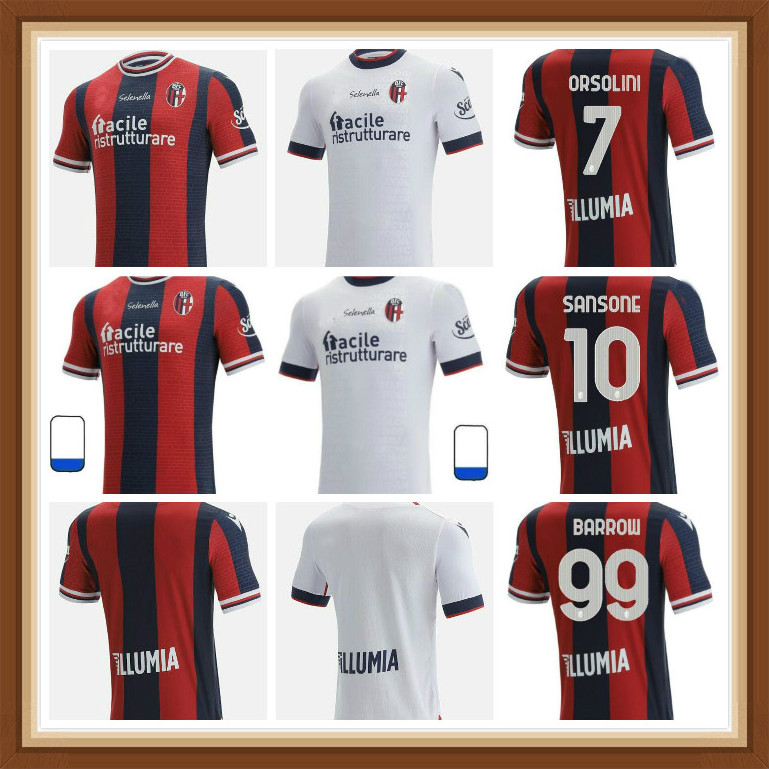 

21 22 Top quality BOLOGNA FC Sansone SANTANDER Soccer Jersey maglie da calcio Orsolini Tomiyasu Skov Olsen Soriano Football Shirt jerseys, Wine red