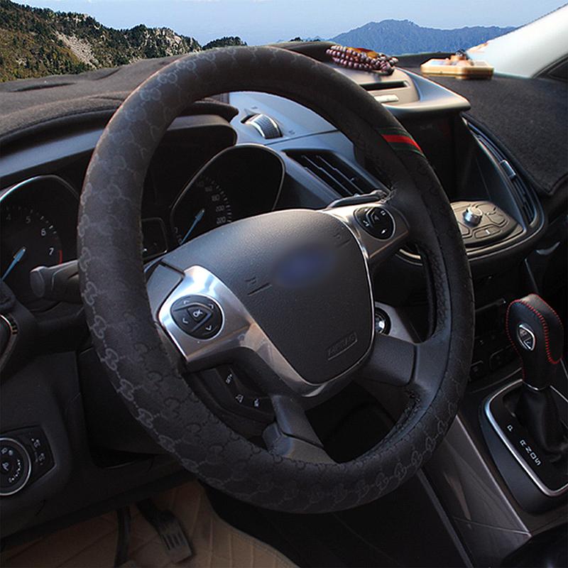 

Steering Wheel Covers Flax Car Cover Four Seasons Universal Non-Slip Case Steering-Wheel Interior Accessories