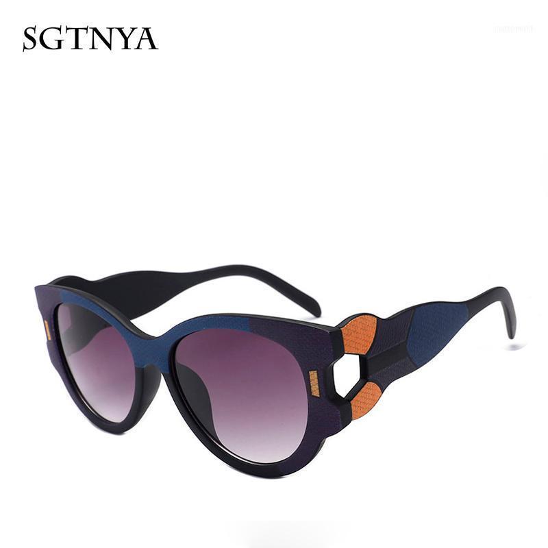 

Sunglasses SGTNYA Fashion Sunglasses, Personality Stitching Color Trendy Men And Women With The Same Glasses UV4001