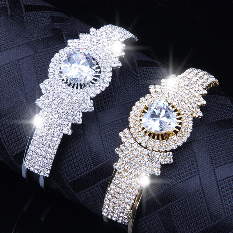 

Bangle Zircon Full Diamond Stainless Steel Women Fashion Jewelry Luxury Rhinestone Lady Wedding