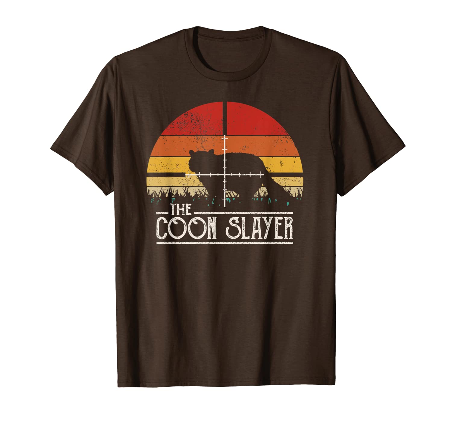 Vintage Sunset Retro Style Coon Hunting Coon Slayer T-Shirt-image-709220879