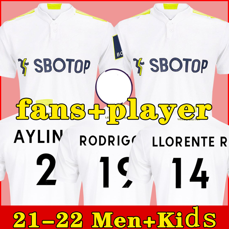 

Leeds soccer jerseys United 21 22 T ROBERTS HARRISON HERNANDEZ COSTA BAMFORD ALIOSKI CLARKE 2021 2022 football shirt uniforms Men + Kids kit, 21/22 home kids