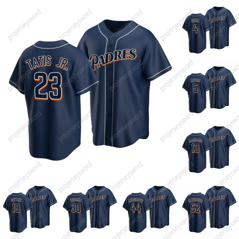 

San Diego Fernando Tatis Jr. Cooperstown Collection Jersey Blake Snell Wil Myers Manny Machado Tony Gwynn Eric Hosmer Joe Musgrove Mike Clev, Blue;black