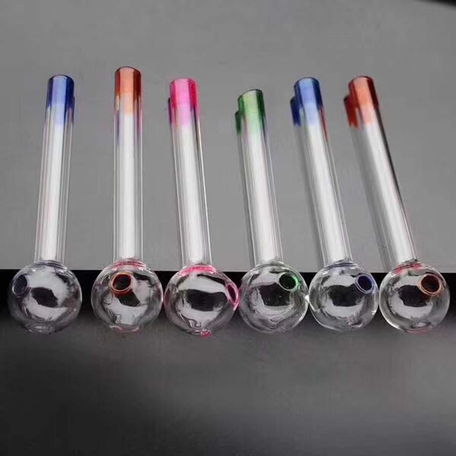 

Mini Smoking Hand Pipes Thick Glass Pipe Oil Colorful Pipe for Dab Oil Rig Glass Bong Glass Oil Burner Pipe