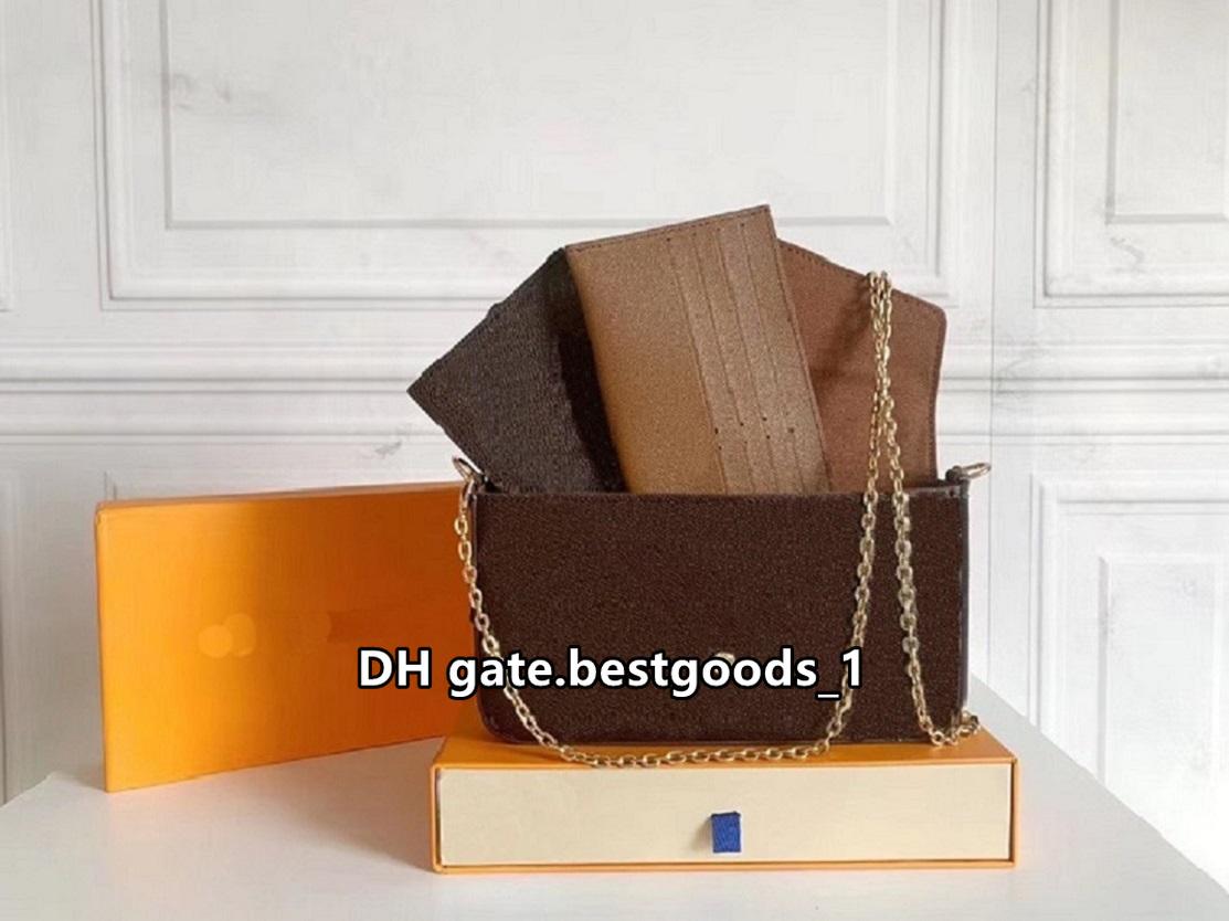 

Original High Quality Luxurys Designers Bags Purse Woman Fashion Monogrames Multi Pochette Felicie Chain Crossbody Shoulder Bag With Box