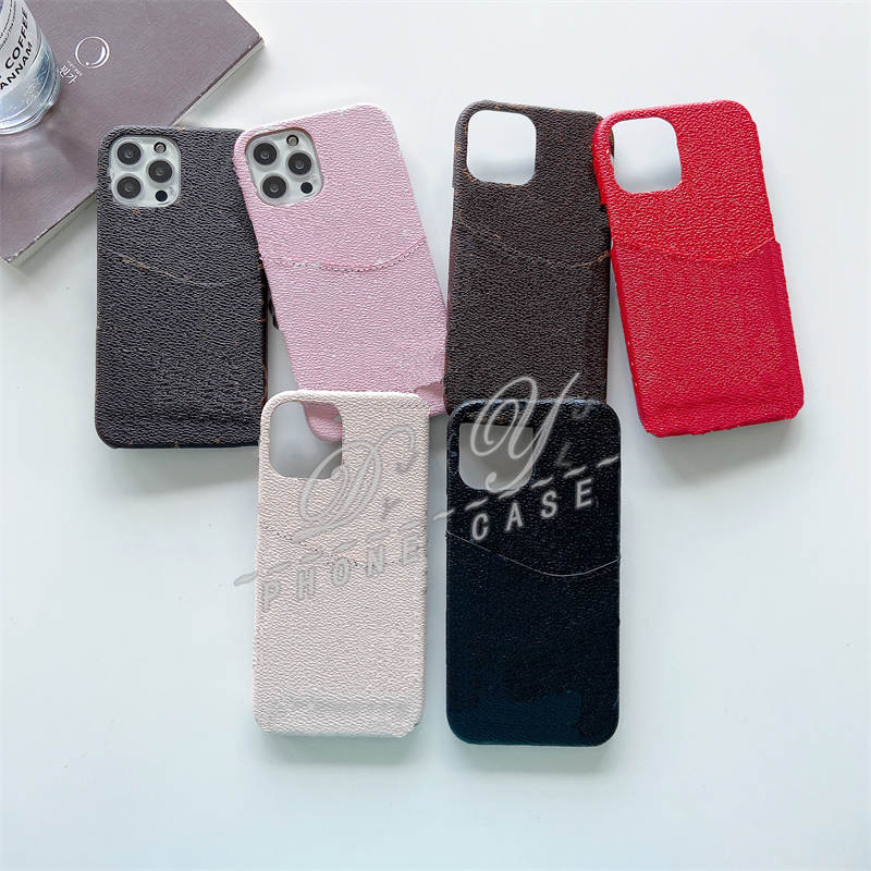 

Fashion Luxury Phone Cover for IPhone13promax 13pro 13 11 12 ProMax cases With card Leather Back 7 8 8plus XS XR 12MINI 13MINI