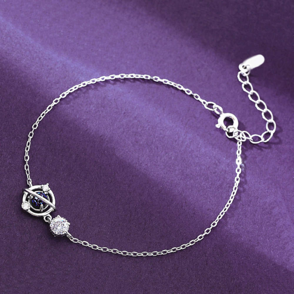

,bracelet Dream Star Bracelet female ins925 Japanese girl heart light luxury blue dream island universe Gift, Golden;silver