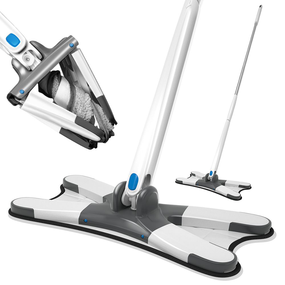 

X-Type Microfiber Hardwood Foor Mop Hand Free Washing Fat Mop With Repace Pads Easy Wringing Househod Foor Ceaning Toos