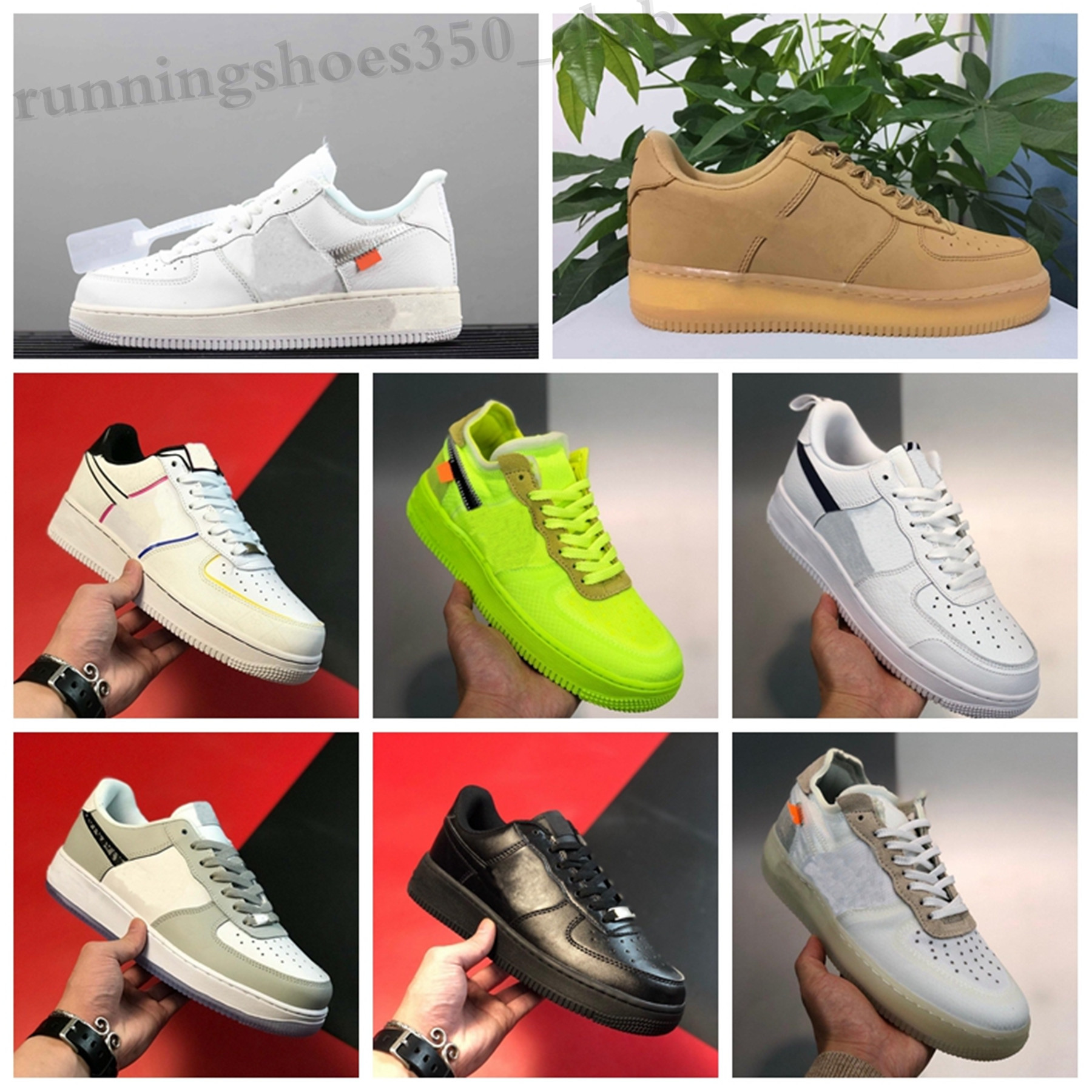 

2021 Mens Forcs 2.0 Shoes Casual Sneakers Off University Blue Sport Skateboard Low Women's Chaussure US5.5-13 TQ01, Black;brown