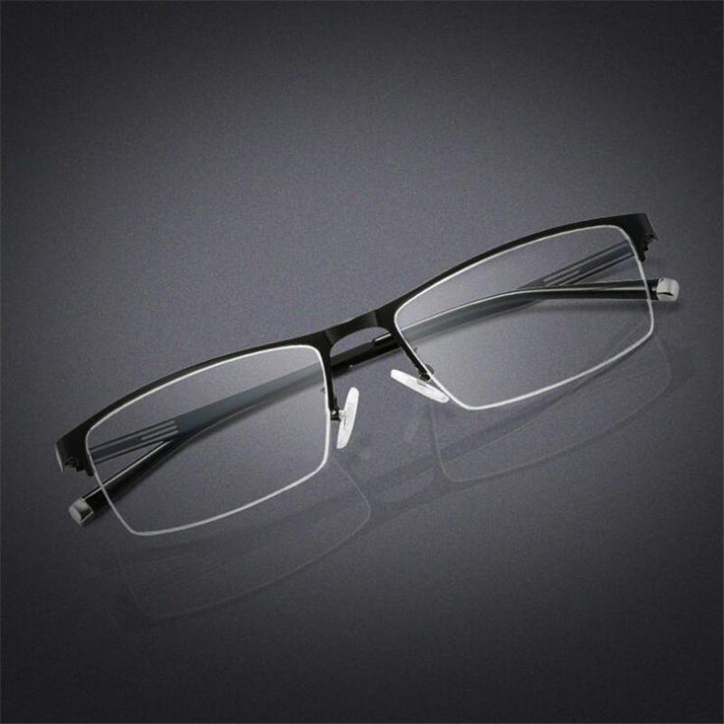 

Fashion Sunglasses Frames GLTREE Metal Half-Rim Frame Square Business Men's Glasses Women Elegant Plain Anti-Blue Light Eyeglasses GH964