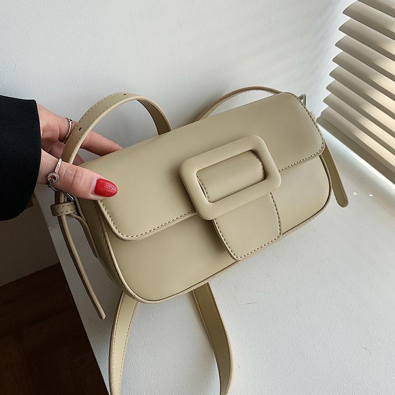 

Solid Color Small PU Leather Flap Crossbody Bags For Women 2021 Summer Luxury Trendy Ladies Shoulder Handbags And Purses Cross Body, Black