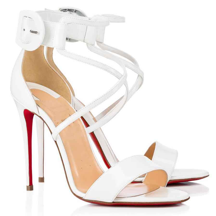 

Famous Summer Brand Women Sandals Red Bottom Choca Patent Leather High Heels Calfskin Wedding Party Ladies Gladiator Sandals EU35-43