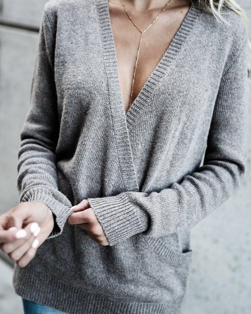 

Women' Sweaters ZOGAA Autumn Winter Knitwear Sexy V-Neck Minimalist Solid Tops Korean Hem Knitted Casual Sweater Clothes Women, Green