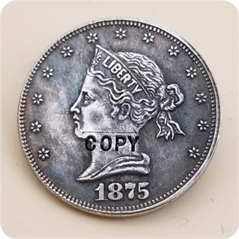 

COPY REPLICA USA 1875 20C Sailor Head Twenty Cents Patterns COPY COIN