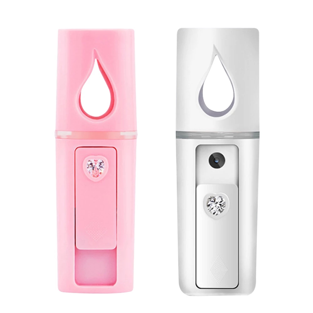 

Humidifier Beauty Instrument USB Rechargeable Mini Nano Facial Steamer Cool Mist Face Atomizer with Mirror