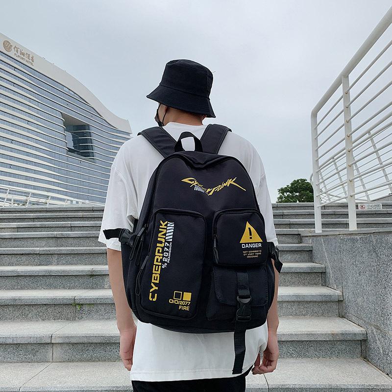 

Backpack Fashion High School Student Schoolbag Large Capacity Outdoor Casual Travel Backpacks For Men Black Nylon Women Bagpack