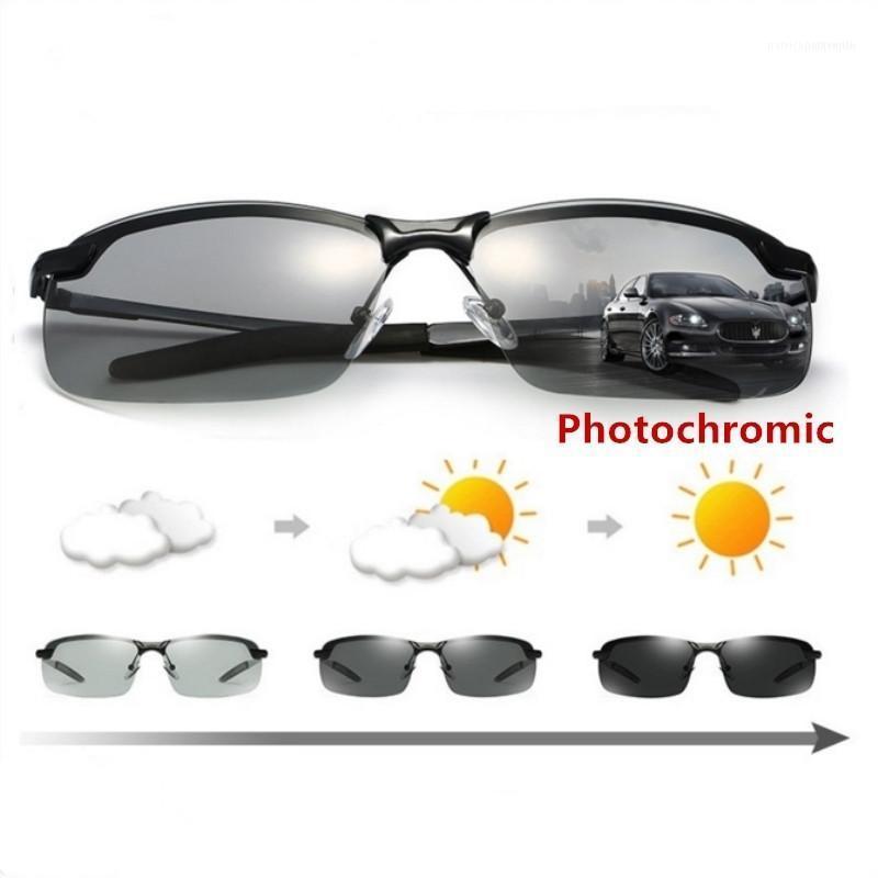 

Sunglasses 2021 Driving Pochromic Men HD Polarized Chameleon Discoloration Sun Glasses Top Quality Masculino