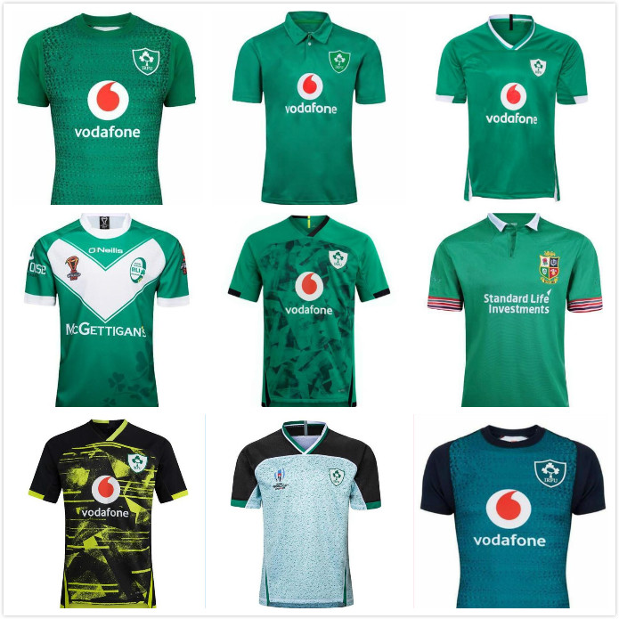 

Top New 2019 2020 2021 Ireland rugby Jerseys T shirts HOME away Rugby League jersey 20 21 shirts S-5XL, Black;gray