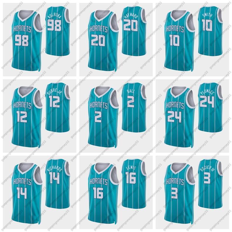 

Charlotte MEN Hornets' 2021 Basketball Miles Bridges Arnoldas Kulboka P. J. Washington Mason Plumlee Vernon Carey Jr.Gordon Hayward LaMelo Ball 75th Teal Jersey