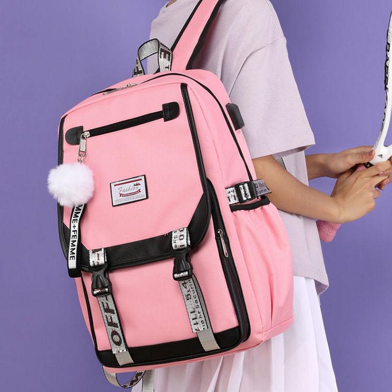 

Teenage School Bag For Girls Backpack Women Nylon Sweet Cute Fashion Bookbag Large Capacity Bags