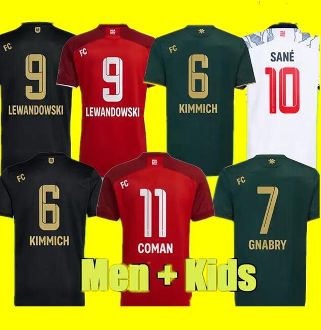 

Oktoberfest Fourth Football Jerseys #9 LEWANDOWSKI MULLER Home Red Soccer Jersey 2021 2022 COMAN KIMMICH Away Black Soccer Shirt SANE GNABRY 3rd Uniform, 3rd+ucl-6 patch