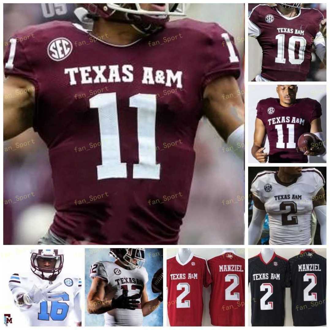 

Custom Texas A&M Aggie Football Jersey NCAA College 15 Myles Garrett 13 Mike Evans 40 Von Miller 2 Jhamon Ausbon 2 Johnny Manziel 11 Kellen Mond, As