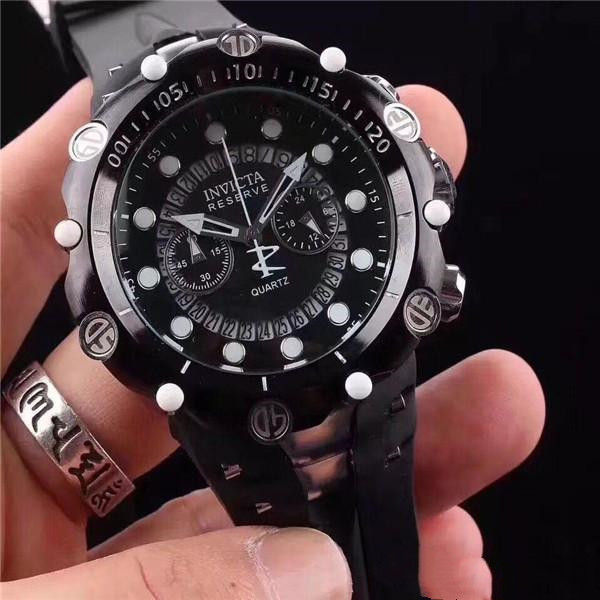 

Men's sports quartz calendar watch INVICTA DZ7333 hollow rotating personality dial All hands can be operated, Slivery;brown